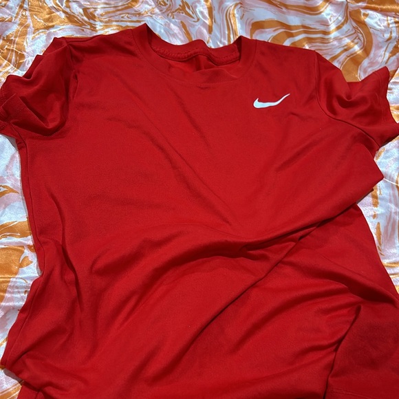 2 RED shirts champion shirt size M and Small Mike dri fit shirt - Picture 3 of 4